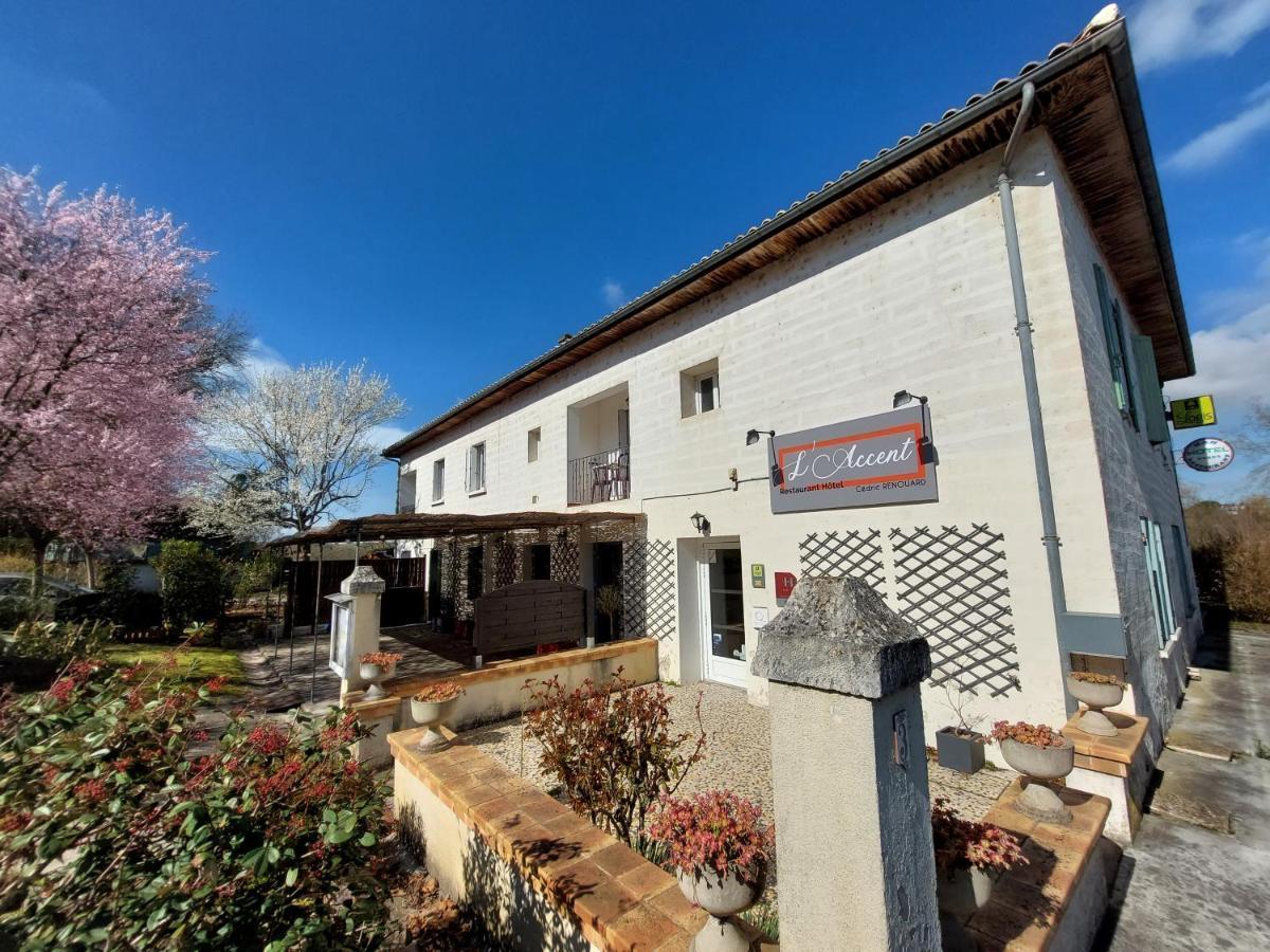 L'Accent - Hotel 2 Etoiles Et Restaurant - Logis Hotels Astaffort Buitenkant foto
